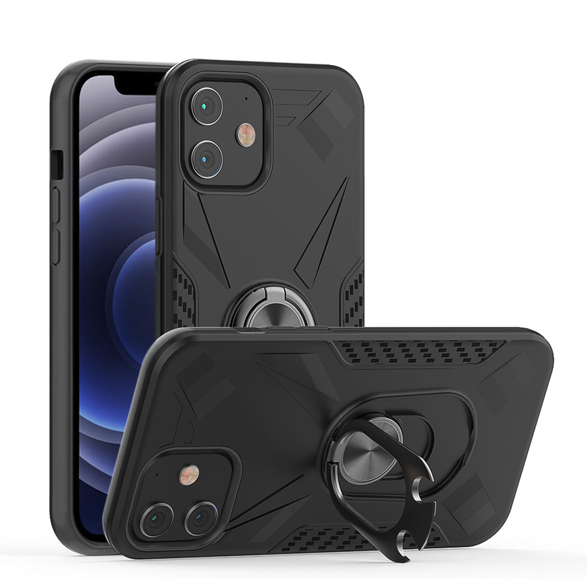 APPLE IPHONE 12 MINI Case with Ring Holder In Black