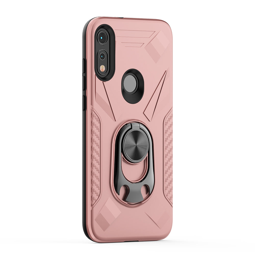 MOTOROLA E7 Case with Ring Holder In Rose Gold