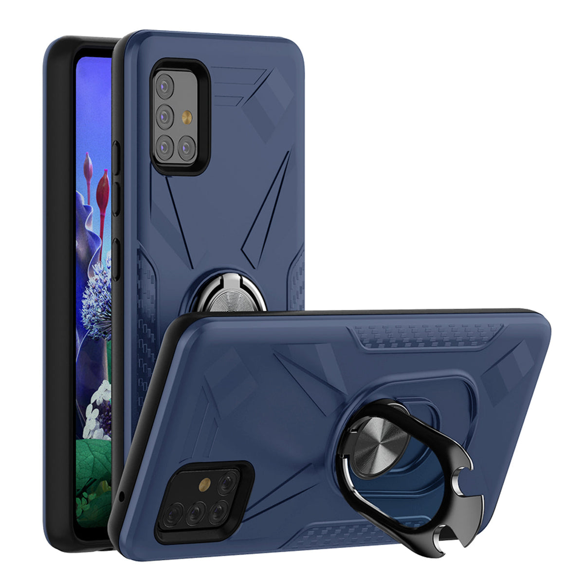 Phone Case with Ring Holder SAMSUNG GALAXY A51 5G In Blue