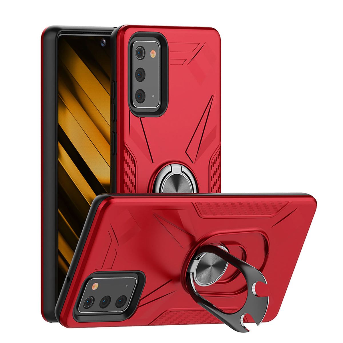 Phone Case with Ring Holder SAMSUNG GALAXY NOTE 20 In Red