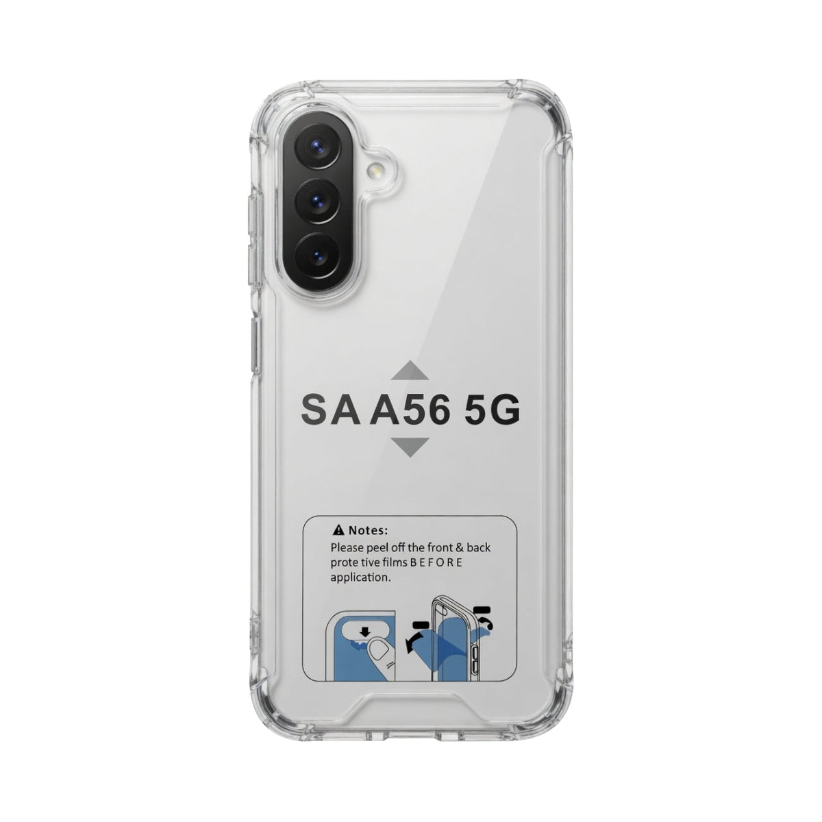 Reiko High Quality 2X Clean PC and TPU Bumper Case In Clear For Samsung Galaxy A56 £¬PC09-SAMSA56-5GCL