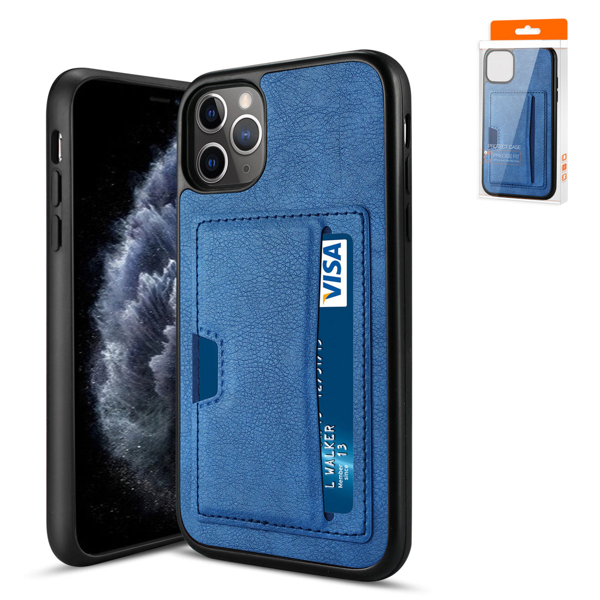 Reiko APPLE IPHONE 11 PRO Card Pocket Case In Blue