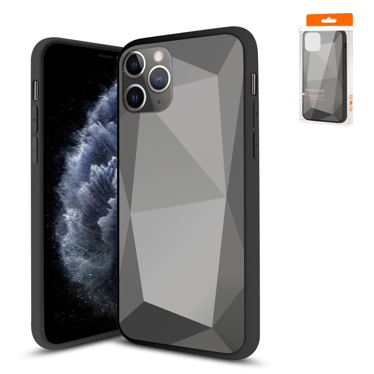 Reiko Apple iPhone 11 Pro Max Apple Diamond Cases In Black | SKU: PC15-IPH11MAXBK
