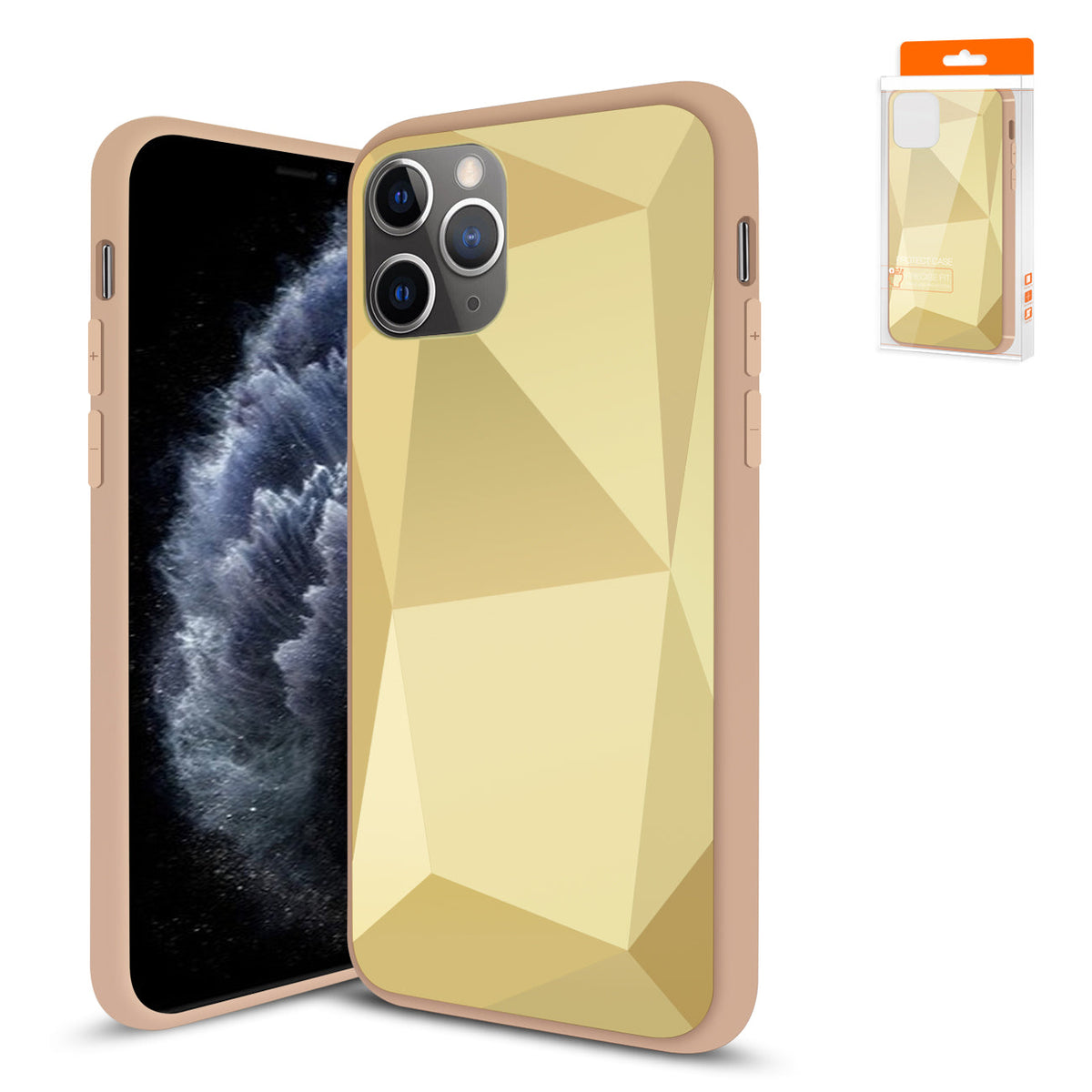 Reiko Apple iPhone 11 Pro Max Apple Diamond Cases In Gold | SKU: PC15-IPH11MAXGD