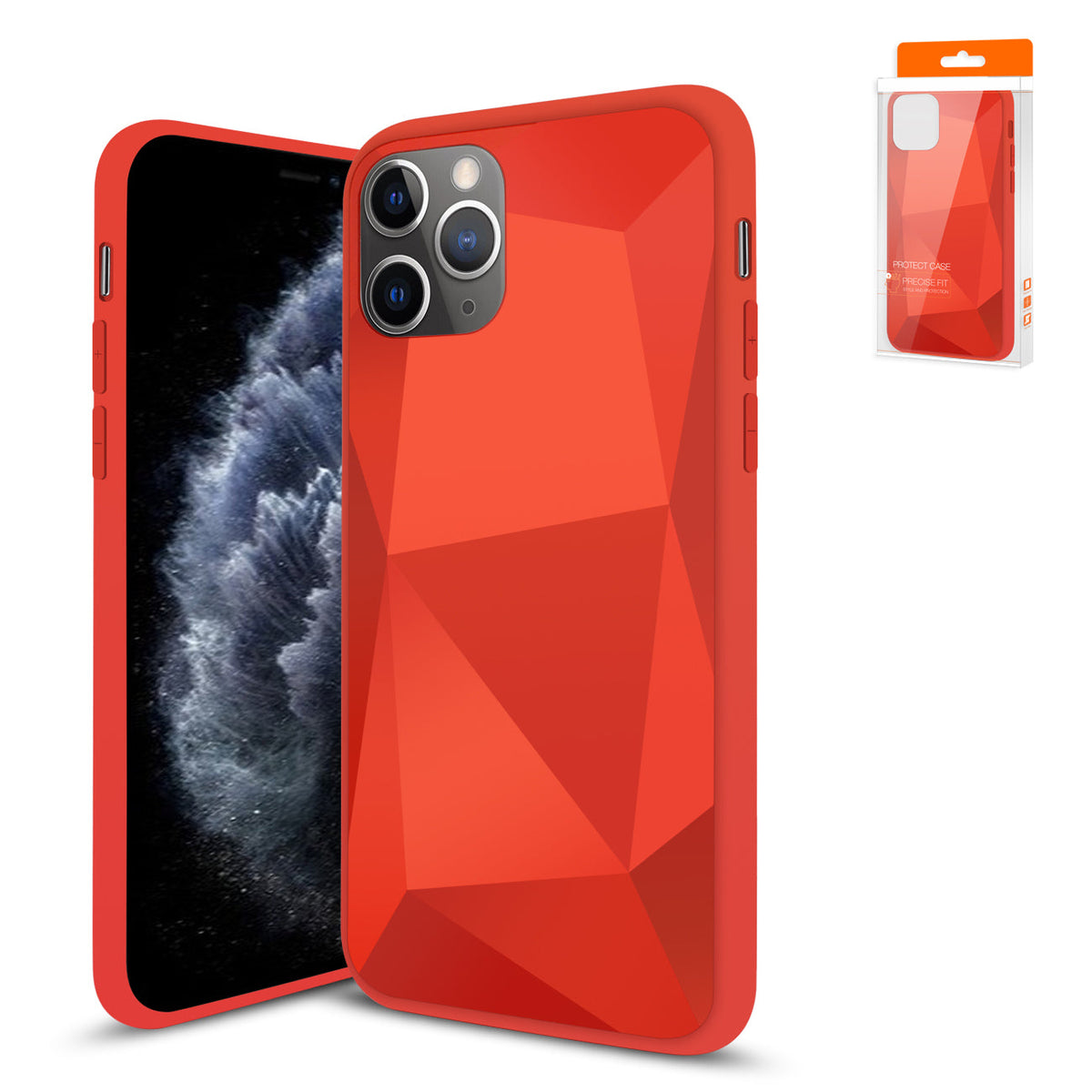 Reiko Apple iPhone 11 Pro Max Apple Diamond Cases In Red | SKU: PC15-IPH11MAXRD