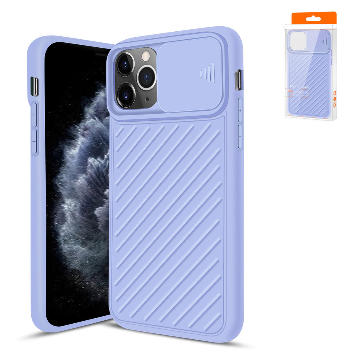 Reiko Camshield Series Case With Slide Camera CoverTpu Case For APPLE IPHONE 11 PRO MAX In Purple