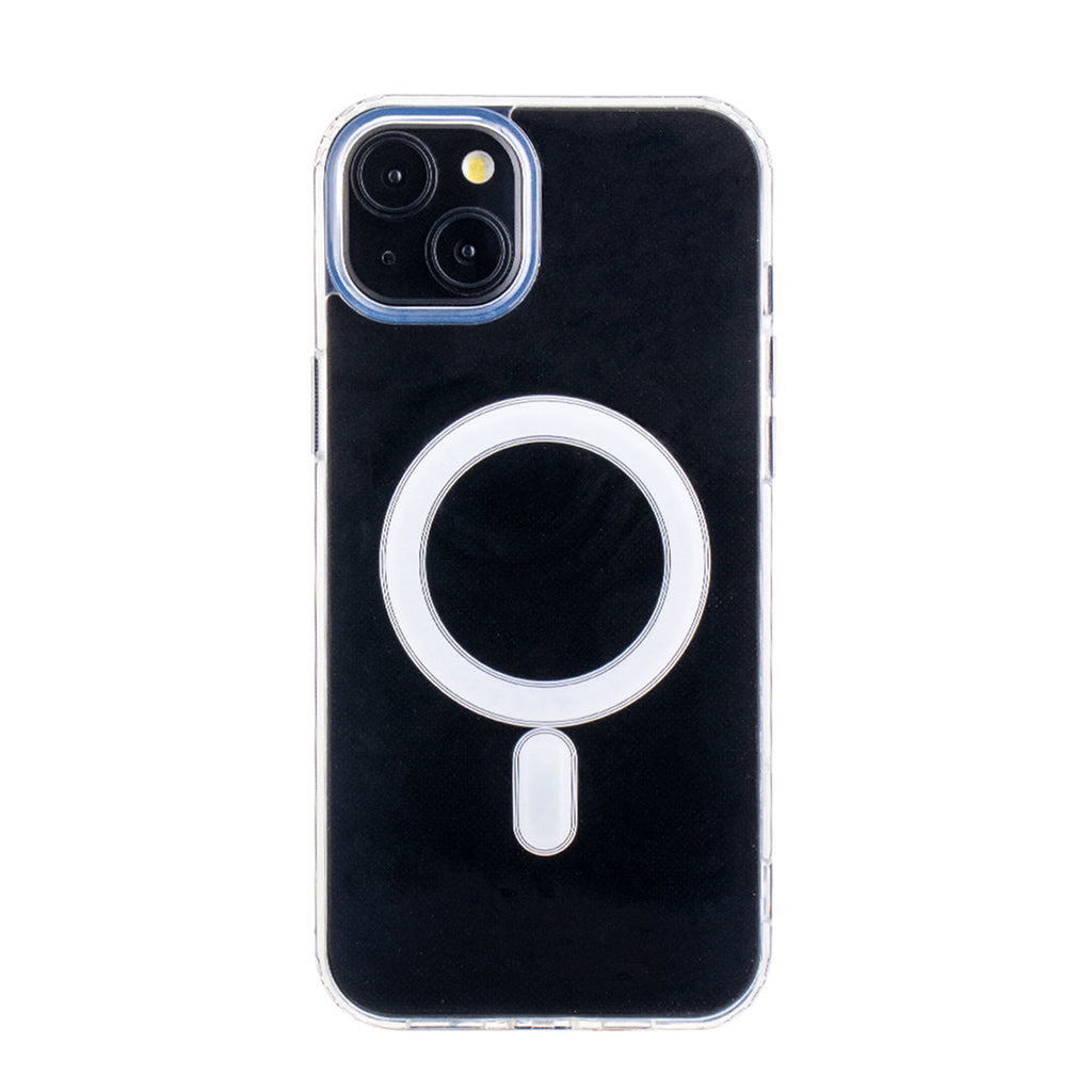 Reiko Magnetic Wireless Charging TPU Bumper Case For iPhone 15 Plus In Clear
