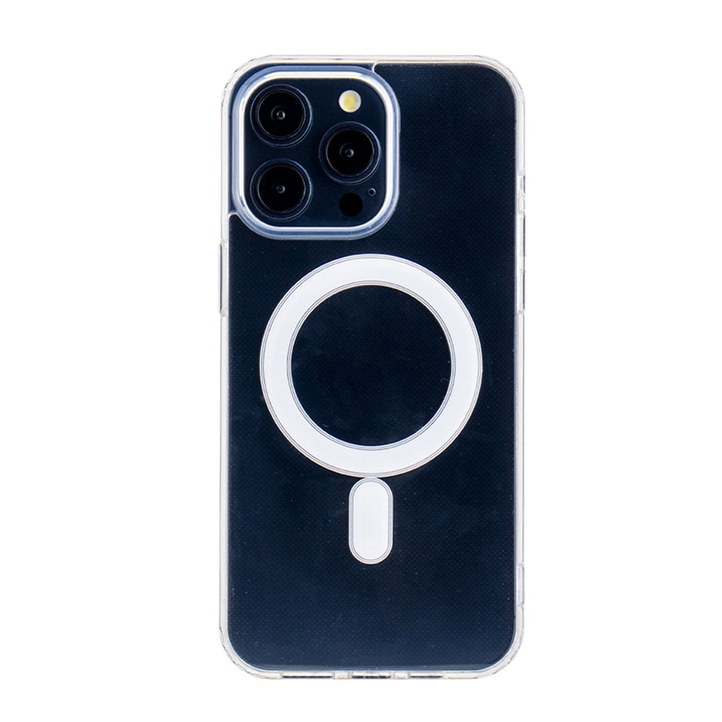 Reiko Magnetic Wireless Charging TPU Bumper Case For iPhone 15 PRO MAX In Clear