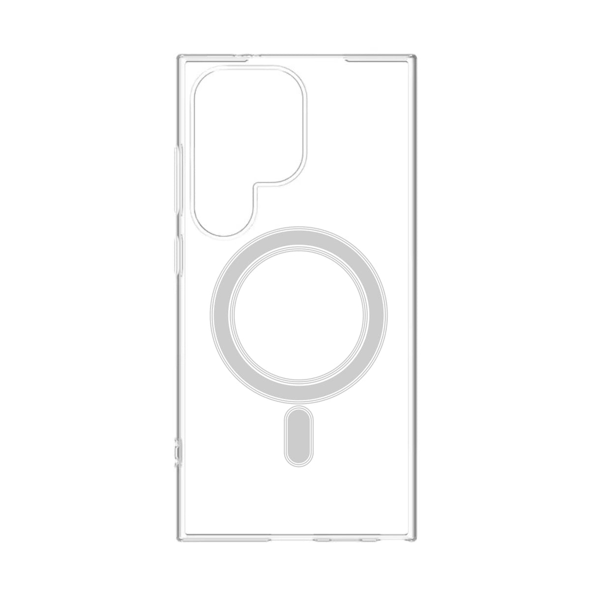 Reiko Magnetic Wireless Charging TPU Bumper Case For Samsung S24 Ultra In Clear