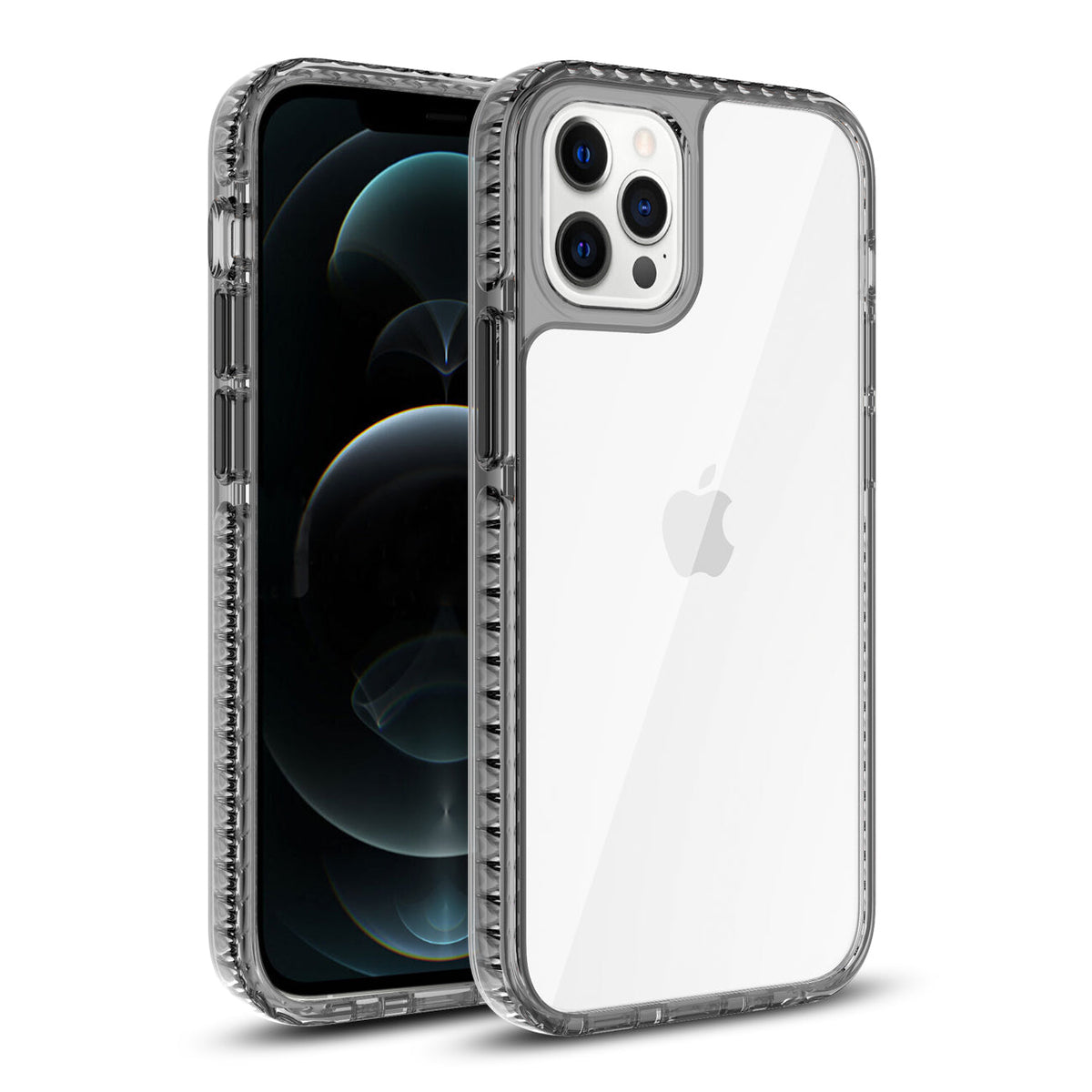 TPU Bumper Shockproof Case With Embedded Coil In BlackAPPLE IPHONE 12 PRO MAX In Black