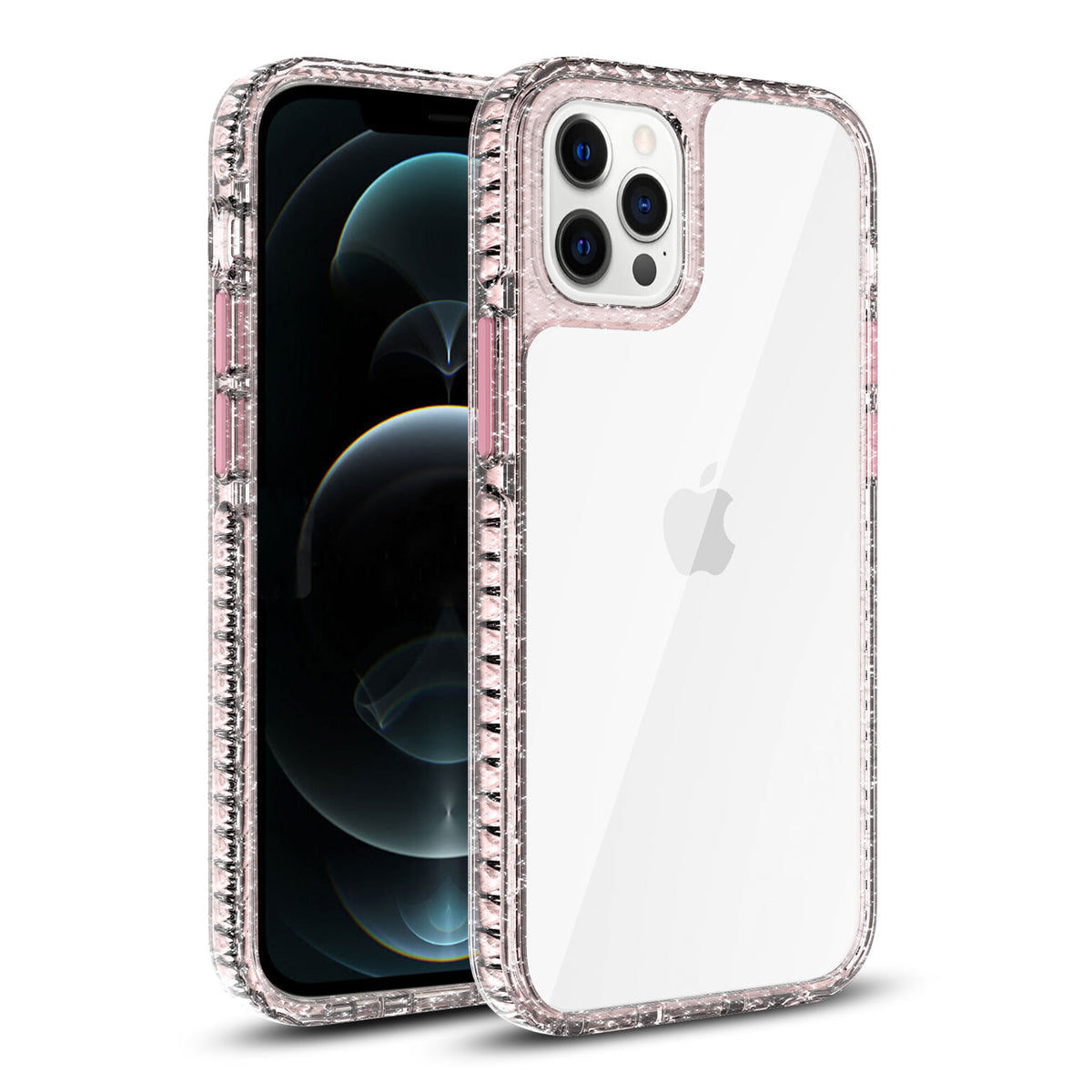 TPU Bumper Shockproof Case With Embedded Coil In BlackAPPLE IPHONE 12 PRO MAX In Pink