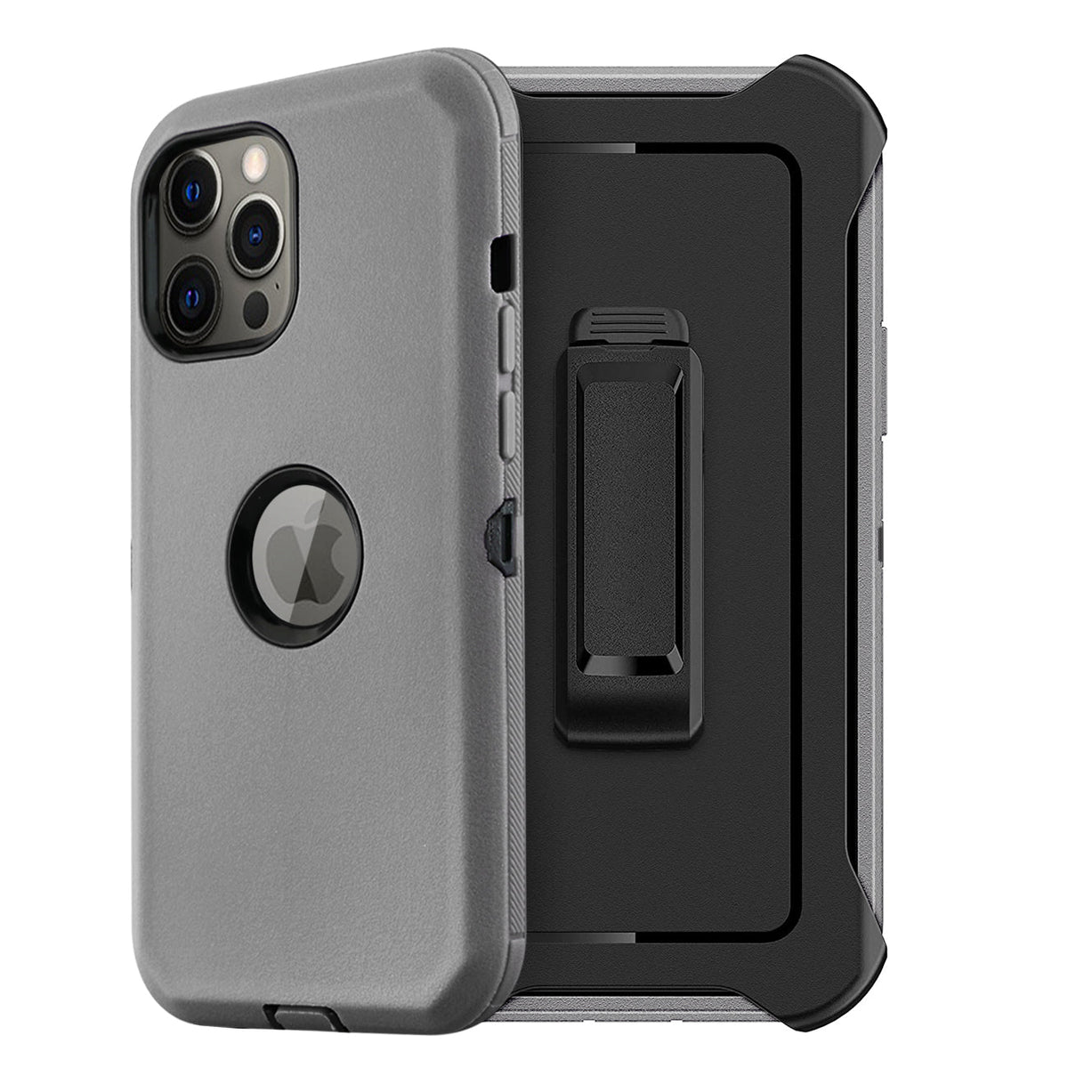 Multilayer Full Protection with Built-In Screen Protector CaseAPPLE IPHONE 12/IPHONE 12 PRO In Gray