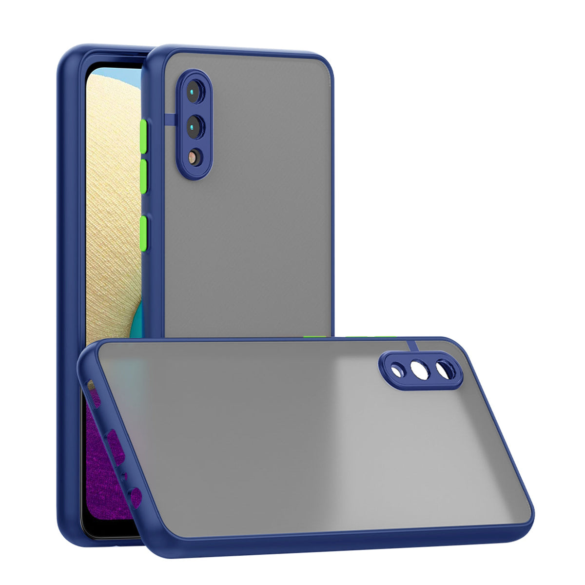 Camera Protection Translucent Case For Samsung Galaxy A20 /M02 In Navy