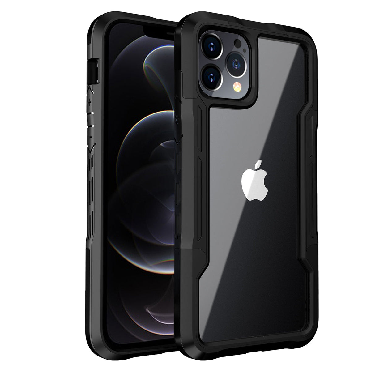 Shockproof Excellent Grip with Silky Feeling for Apple iPhone 12 Pro Max In Black