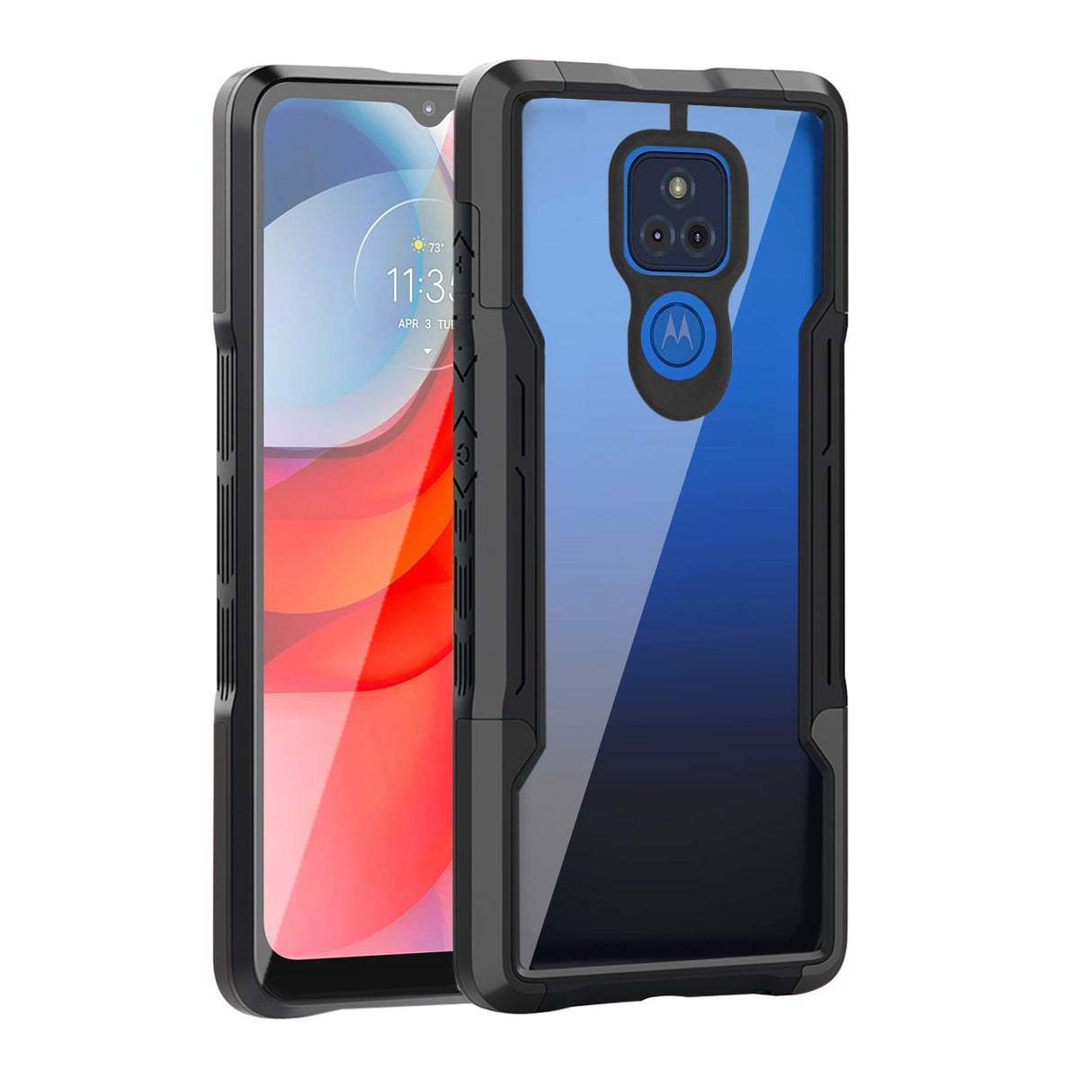 Shockproof Excellent Grip with Silky Feeling for Moto G Play 2021 In Black