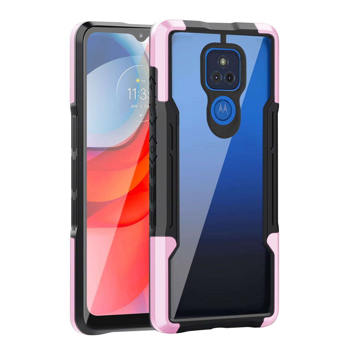 Shockproof Excellent Grip with Silky Feeling for Moto G Play 2021 In Pink