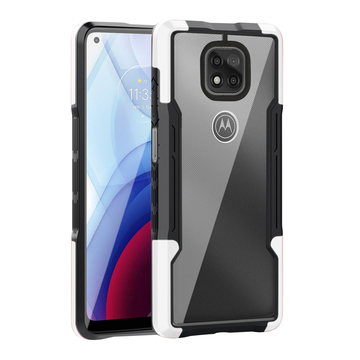 Shockproof Excellent Grip with Silky Feeling for Moto G Power 2021 In White