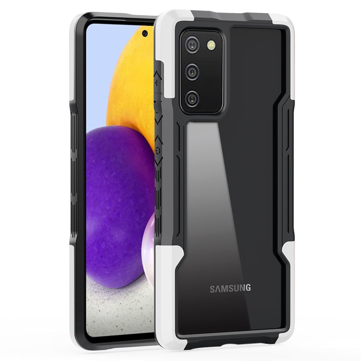 Shockproof Excellent Grip with Silky Feeling for Samsung Galaxy A02S In White