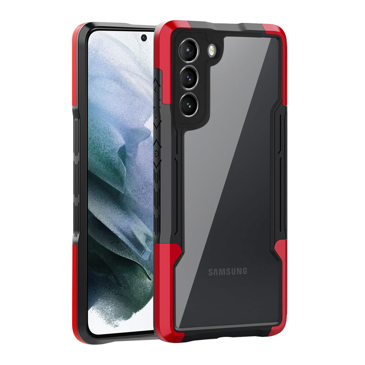 Shockproof Excellent Grip with Silky Feeling for Samsung Galaxy S21/S30 Plus In Red