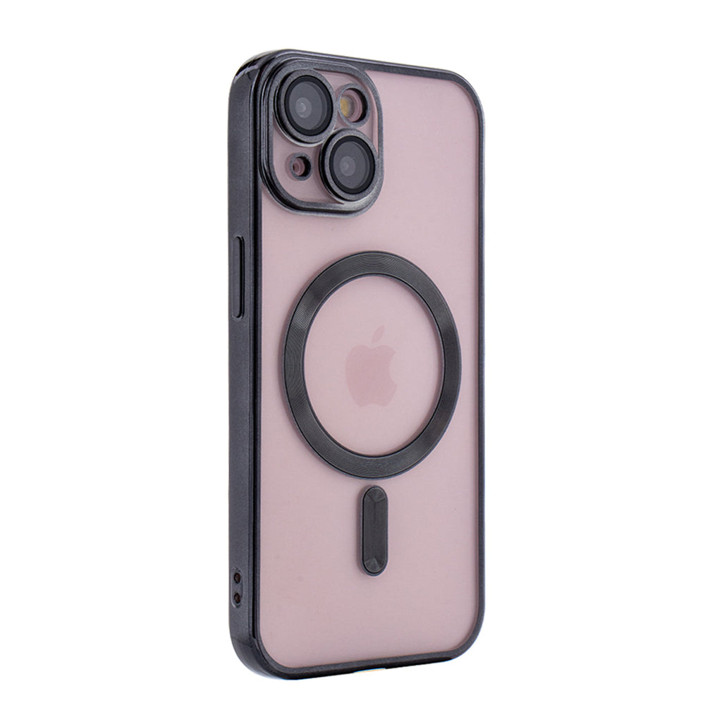 Magnetic Wireless Charging TPU Bumper Case For iPhone 15 In Black