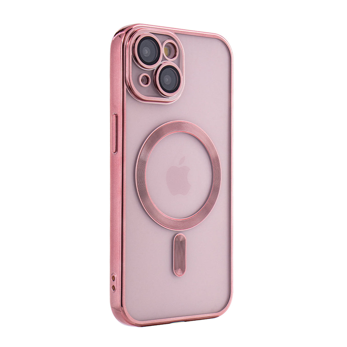 Magnetic Wireless Charging TPU Bumper Case For iPhone 15 In Pink
