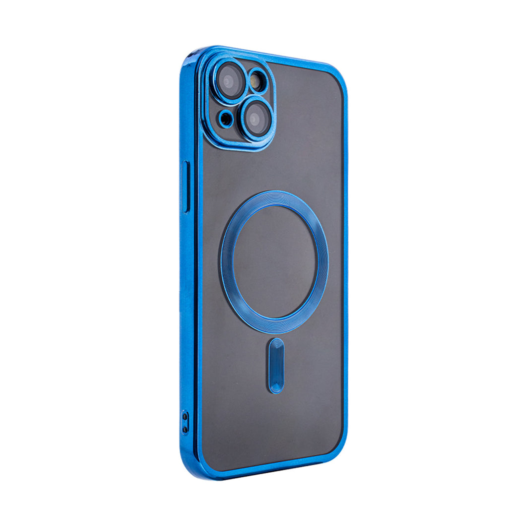 Magnetic Wireless Charging TPU Bumper Case For iPhone 15 PLUS In Blue