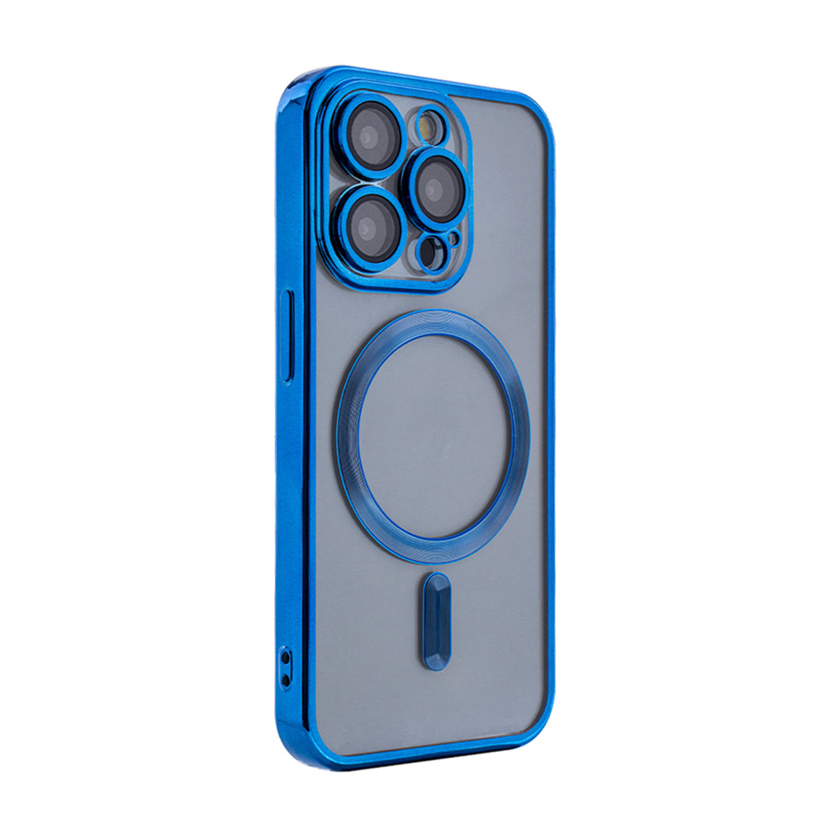 Magnetic Wireless Charging TPU Bumper Case For iPhone 15 PRO In Blue