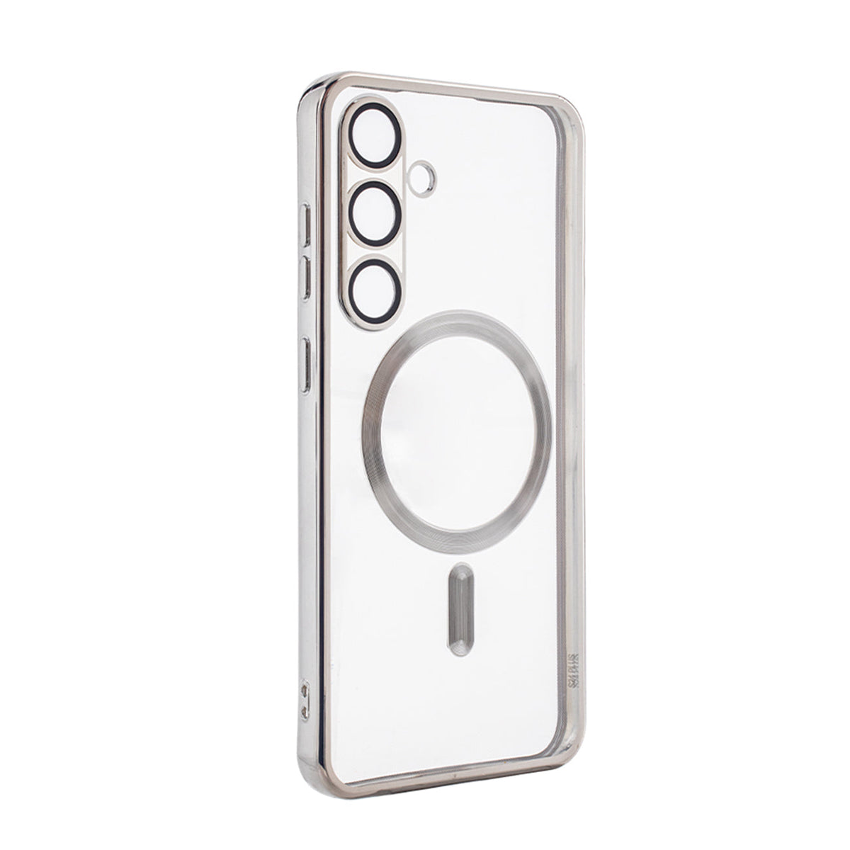 Magnetic Wireless Charging TPU Bumper Case For SAMSUNG S24 Plus In Silver