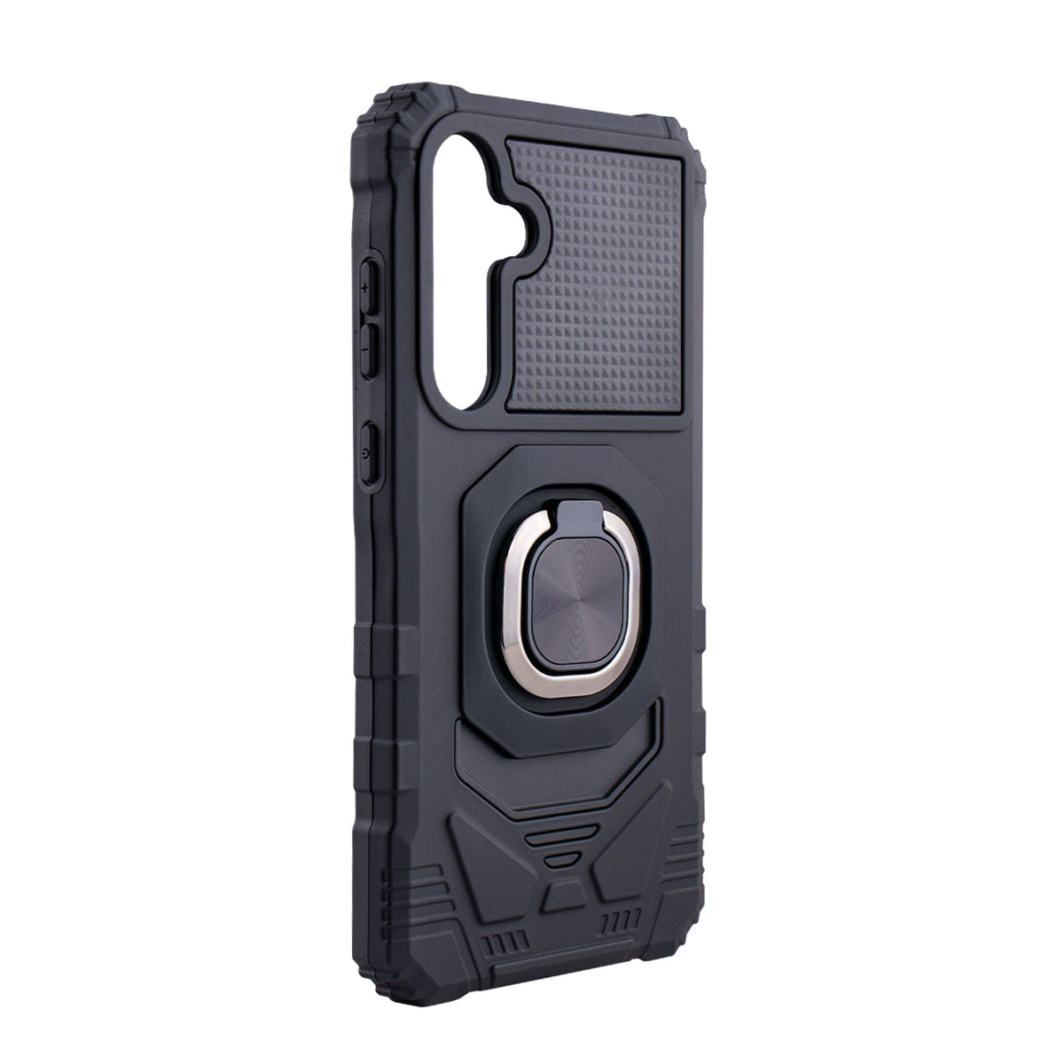 Kickstand Ring Holder TPU Shockproof Case for Samsung Galaxy A55 in Black
