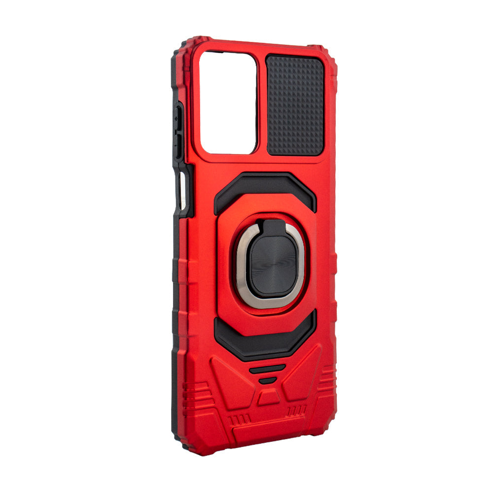 Kickstand Ring Holder TPU Shockproof Case for Motorola Moto G 5G (2024) in RED , SKU: PC65-MOTG-5G2024RD