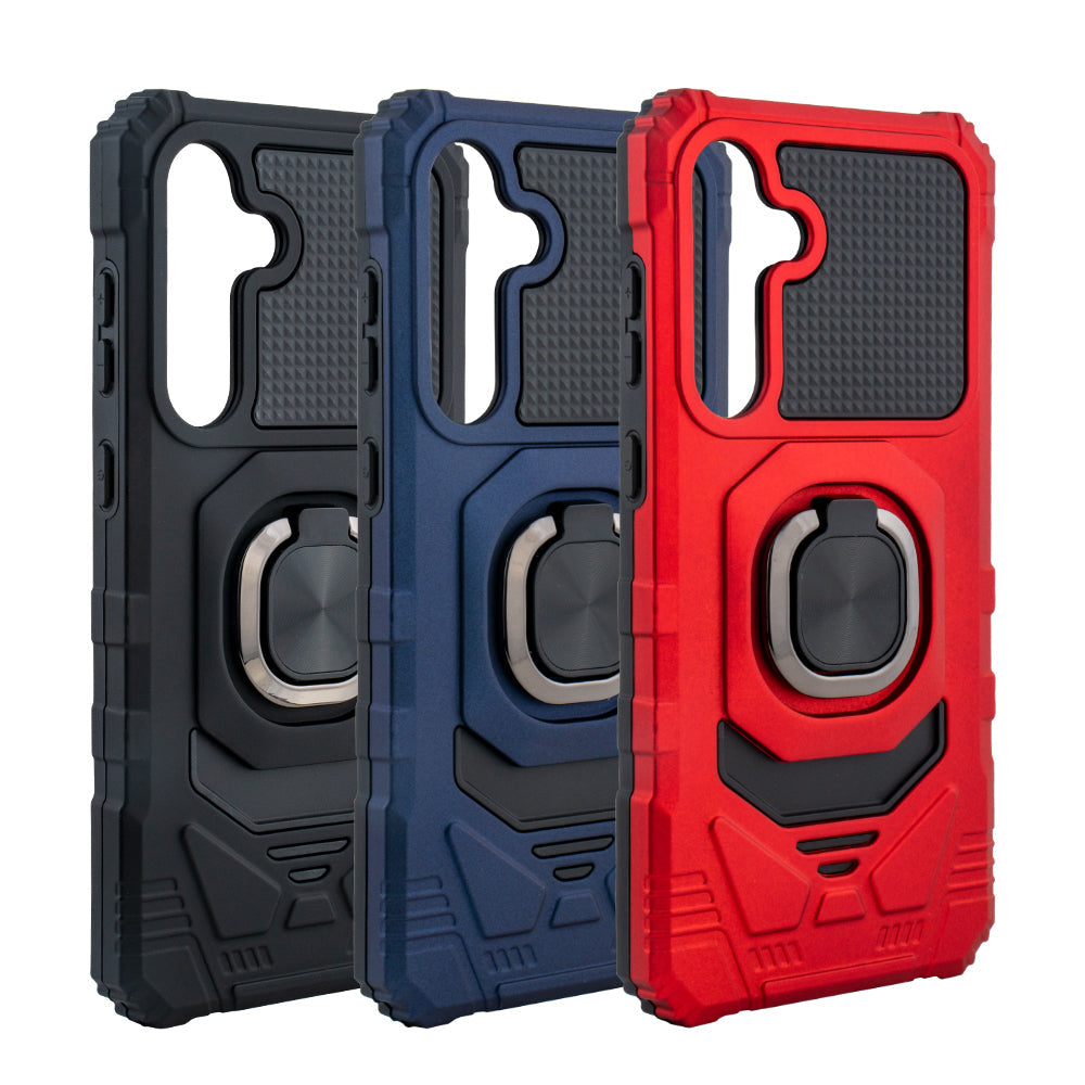 Kickstand Ring Holder TPU Shockproof Case for Samsung Galaxy A16 in RED , SKU: PC65-SAMA16RD