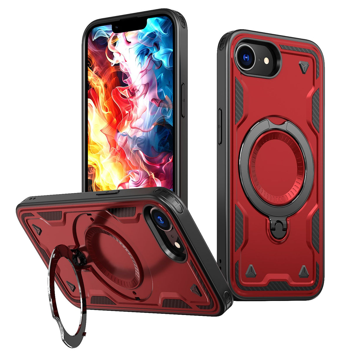 Reiko 360???? Rotating Magnetic Versatile Stand Gray Compatible with iPhone 16E  & iPhone 17E