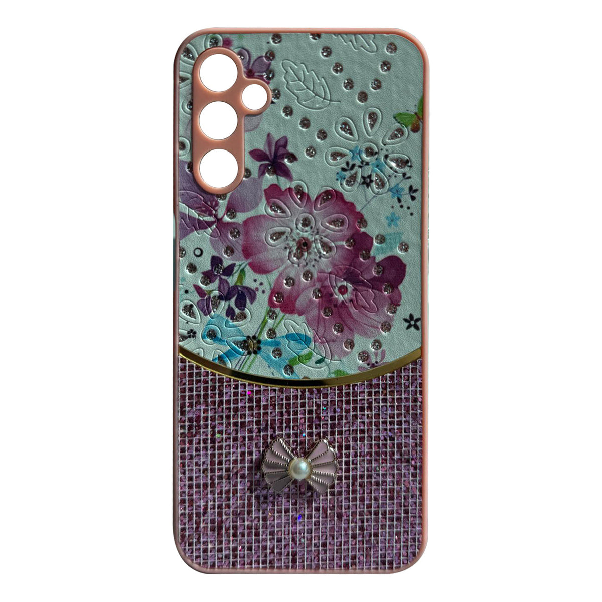Sparkle Glitter Bling  Phone Case in Pink With Colorful Cover For Galaxy A16
