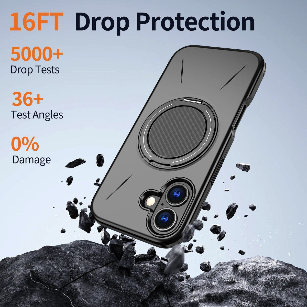 Reiko 360???? Rotating Magnetic Versatile Stand Compatible with  IPHONE 17   , SKU:PC80-IPH17