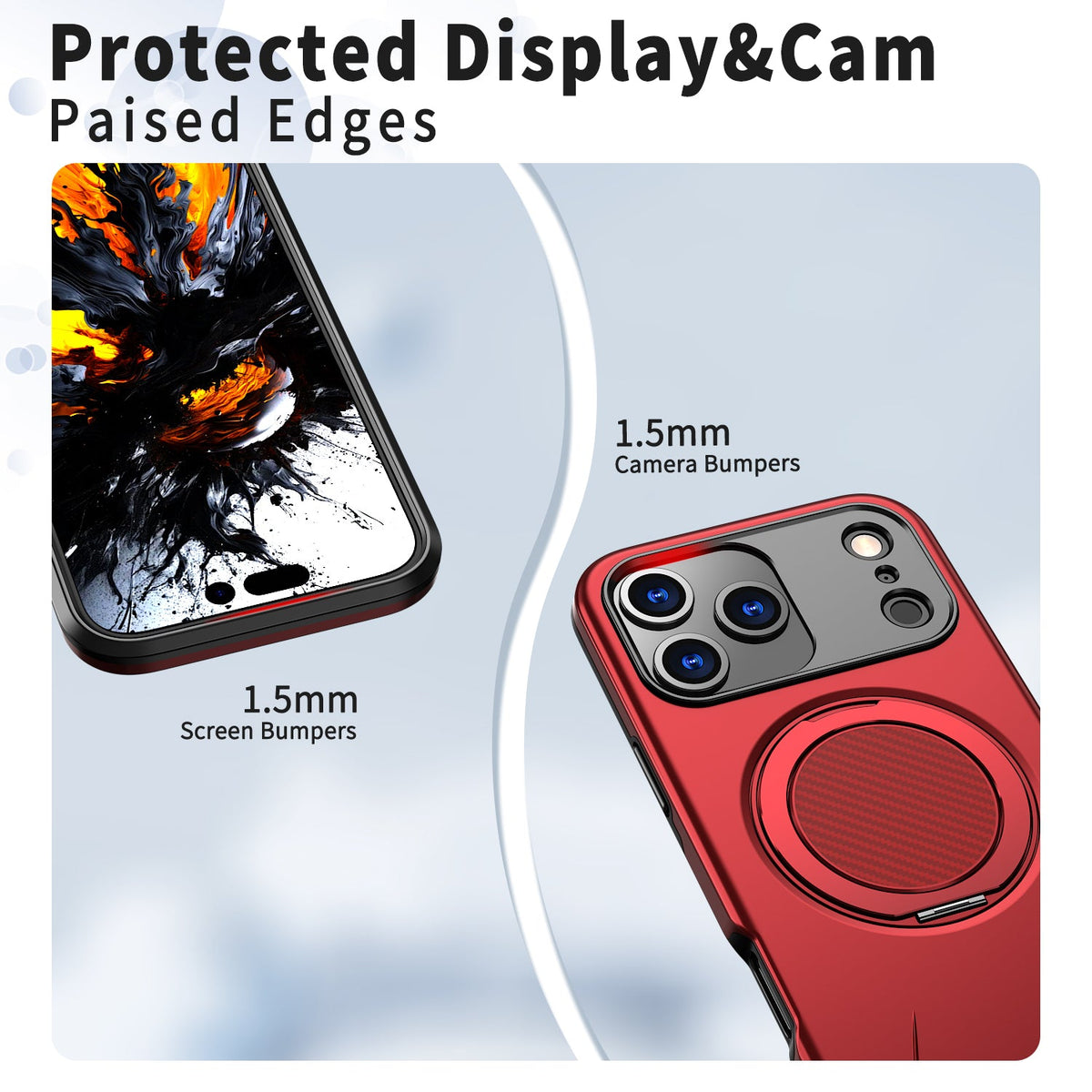 Reiko 360???? Rotating Magnetic Versatile Stand Compatible with IPHONE 17 PRO MAX & IPHONE 18 PRO MAX | SKU: SKU:PC80-IPH17MAX