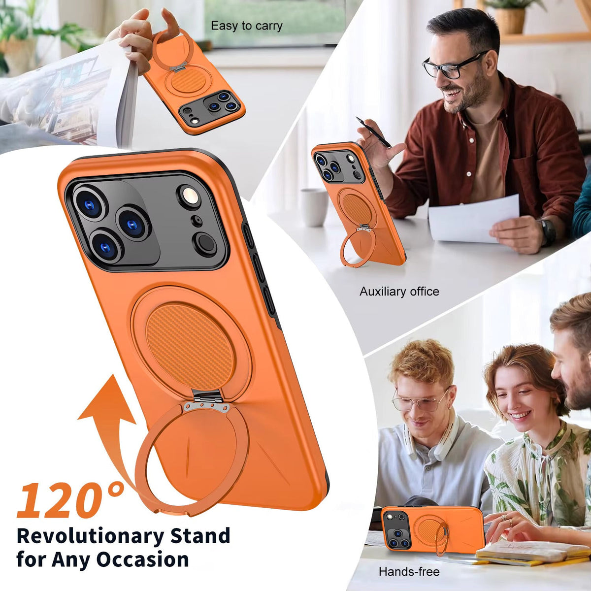 Reiko 360???? Rotating Magnetic Versatile Stand Compatible with IPHONE 17 PRO MAX & IPHONE 18 PRO MAX | SKU: SKU:PC80-IPH17MAX
