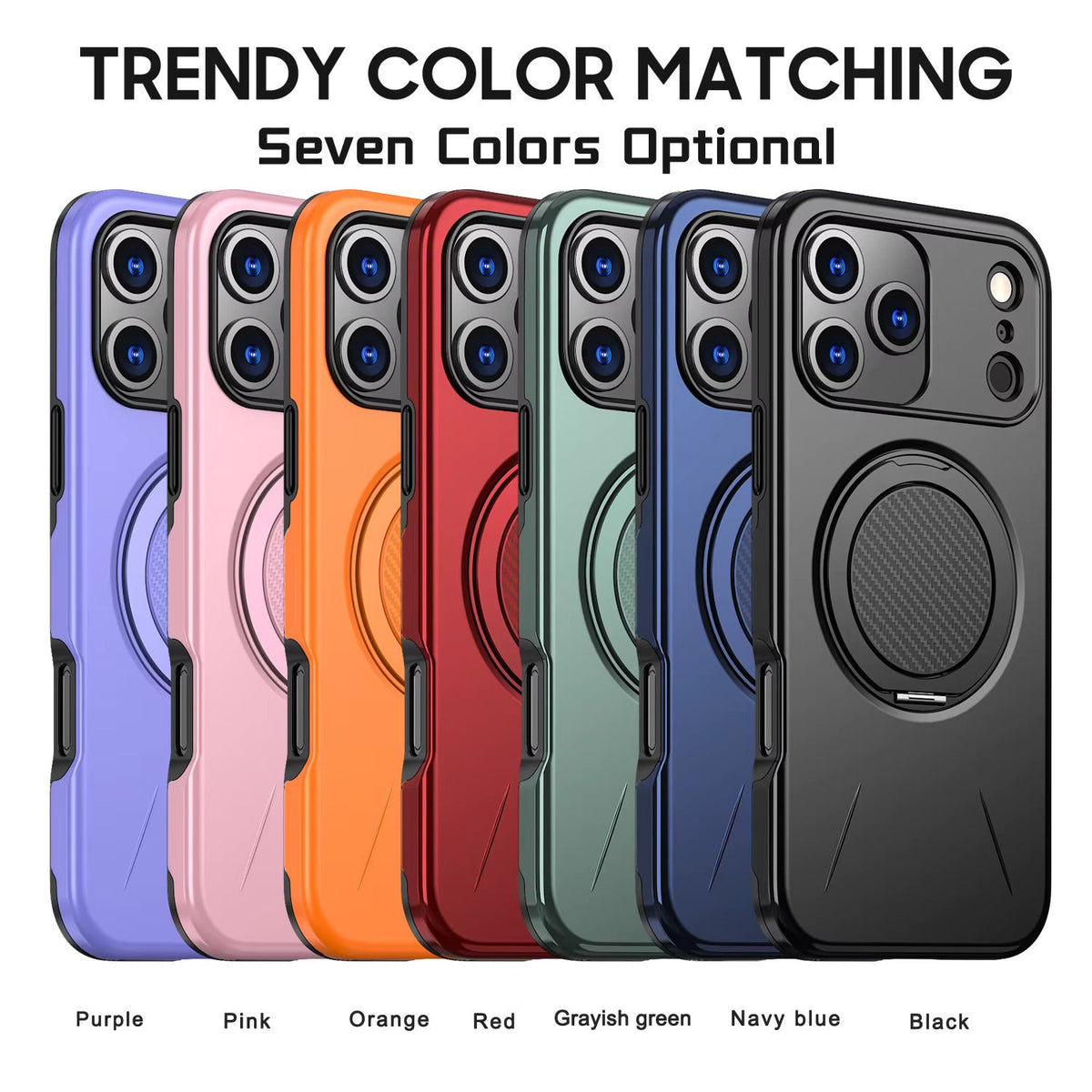 Reiko 360???? Rotating Magnetic Versatile Stand Compatible with IPHONE 17 PRO MAX & IPHONE 18 PRO MAX | SKU: SKU:PC80-IPH17MAX