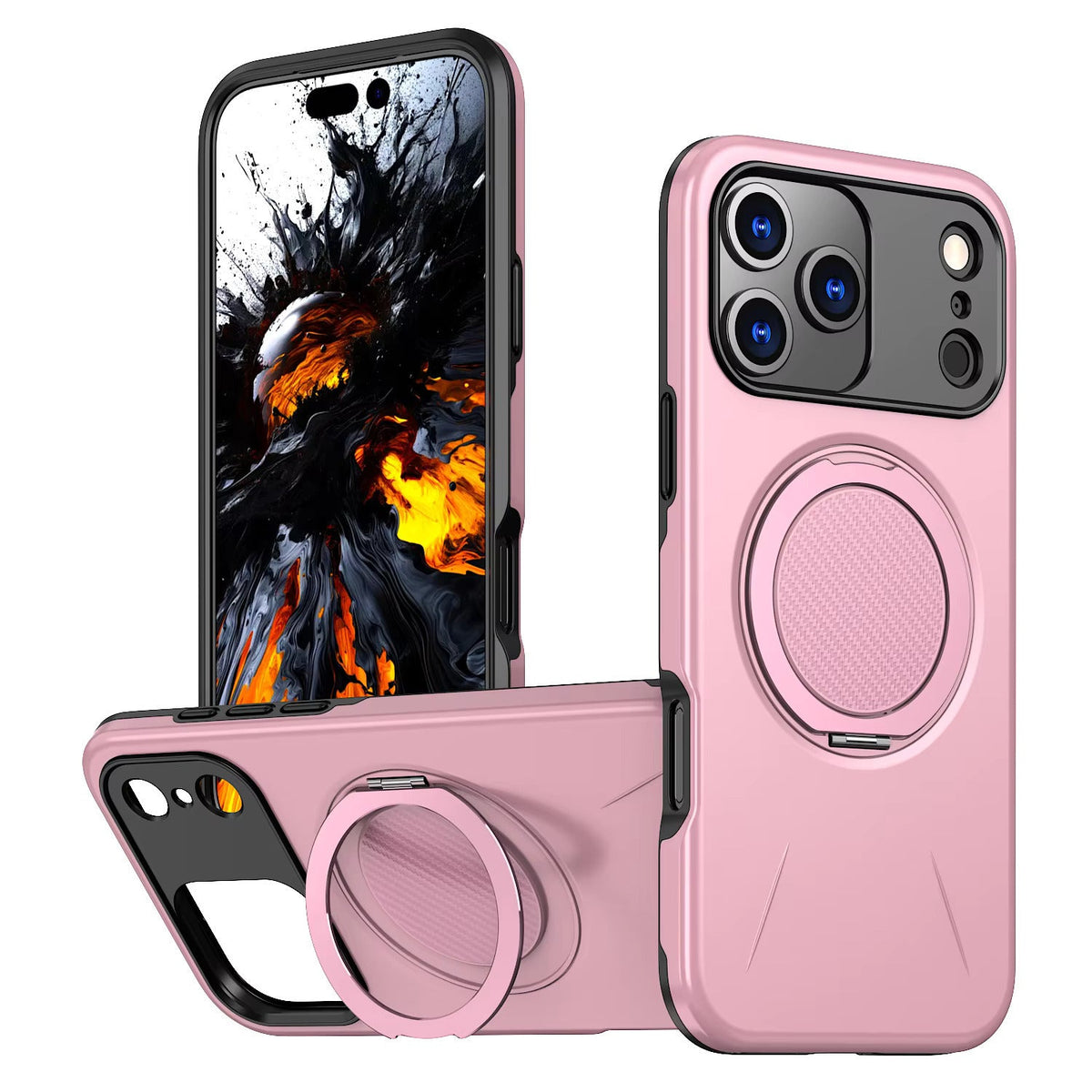 Reiko 360¡ã Rotating Magnetic Versatile Stand Compatible with  IPHONE 17 PRO , SKU:PC80-IPH17PROPK