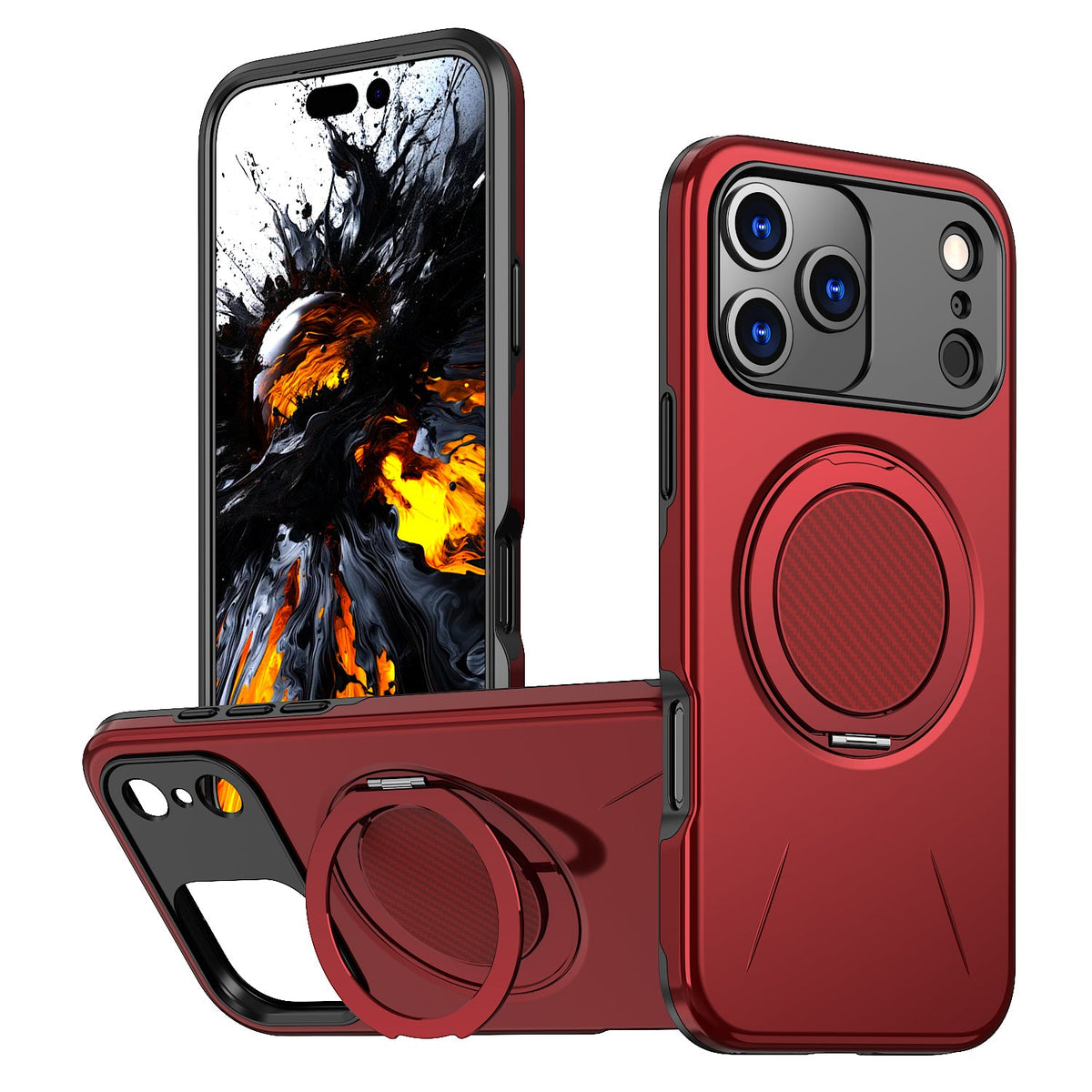 Reiko 360¡ã Rotating Magnetic Versatile Stand Compatible with IPHONE 17 PRO MAX & IPHONE 18 PRO MAX, | SKU:PC80-IPH17MAX