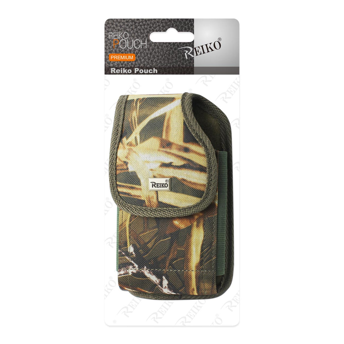 Reiko Vertical Rugged Pouch With Metal Belt Clip In Camouflage (6.6X3.5X0.7 Inches) | SKU: PH02B-663507AM32