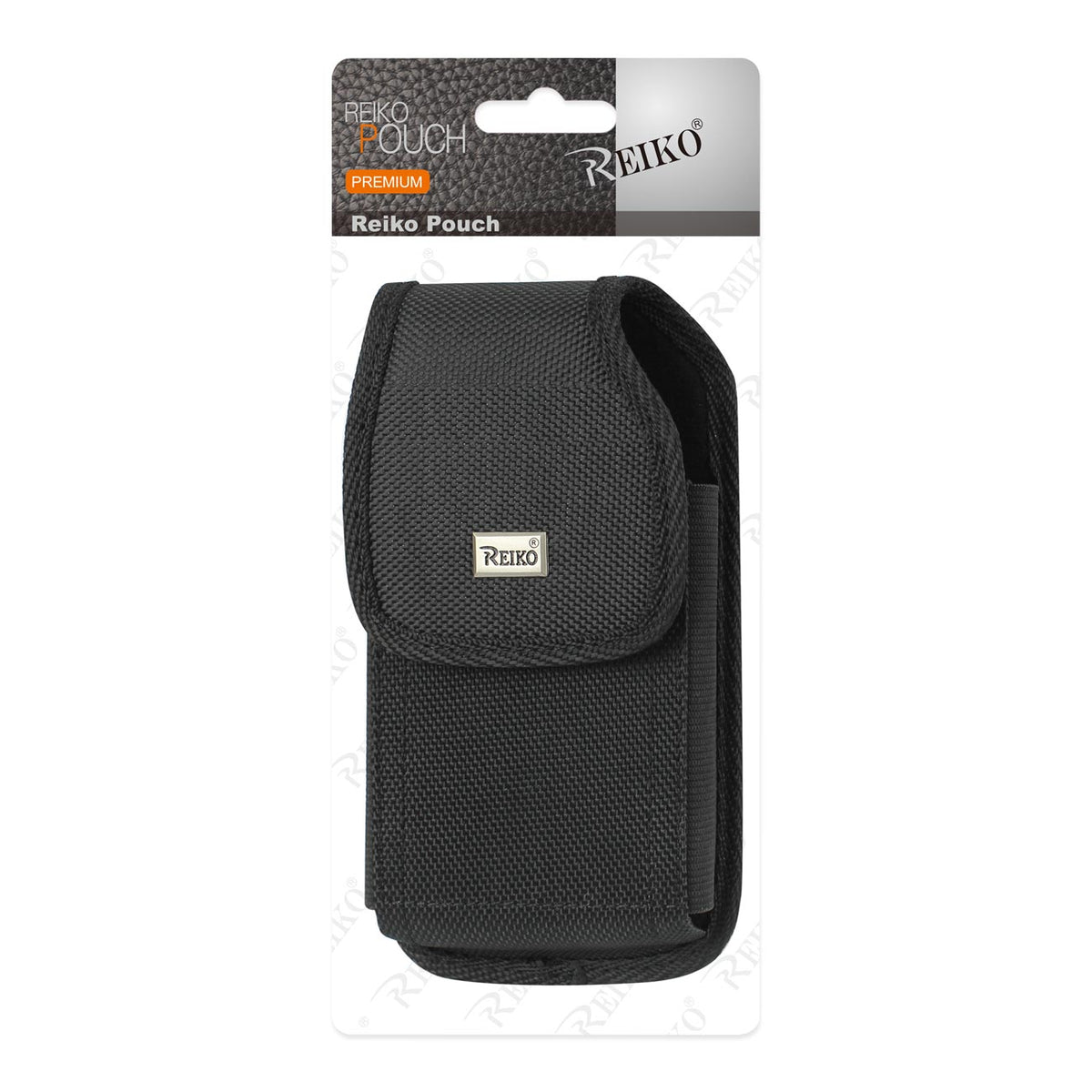 Reiko Vertical Rugged Pouch With Metal Belt Clip In Black (4.4X2.3X0.9 Inches) | SKU: PH02B-442309BK