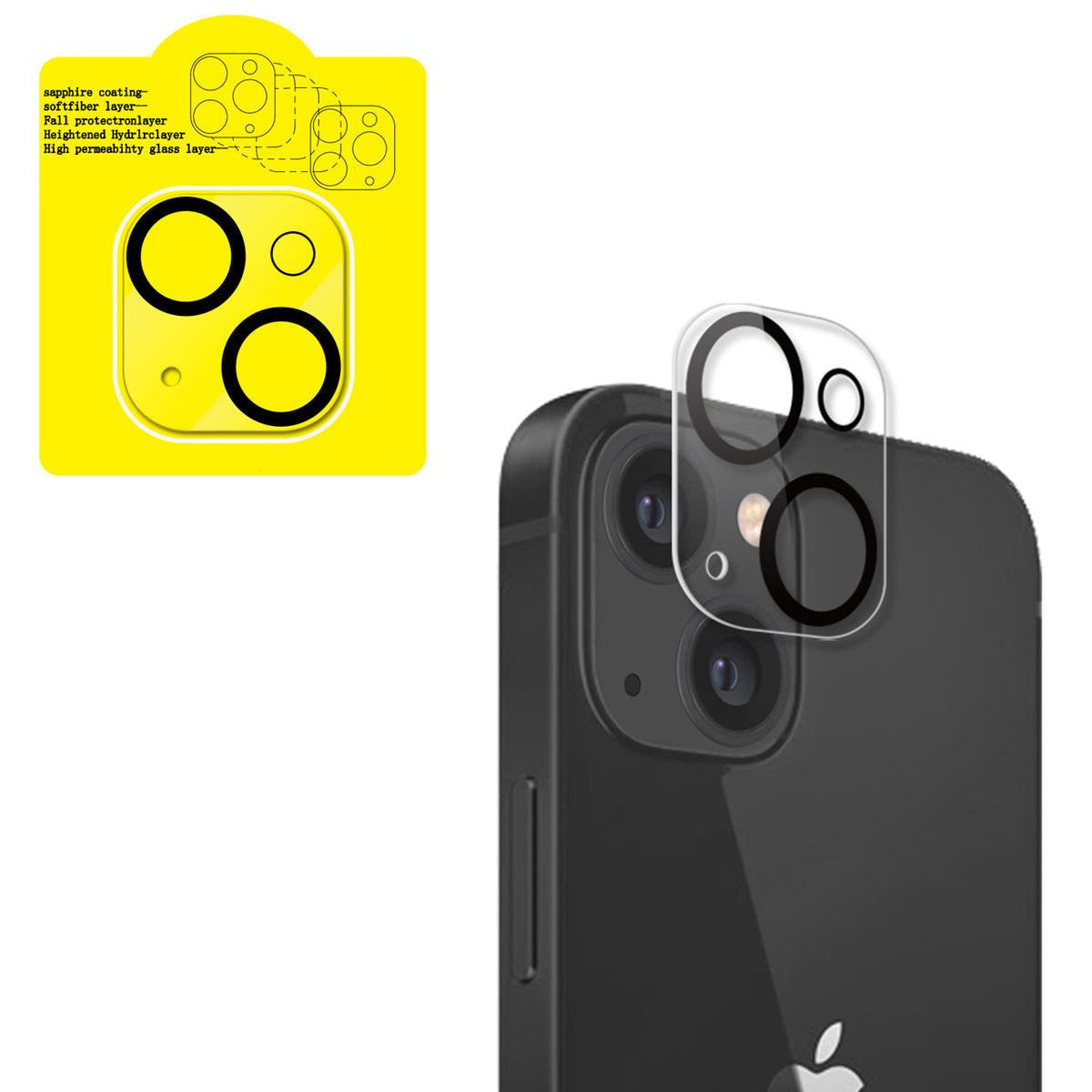 Reiko Clear Camera Protector for iPhone 13 Mini
