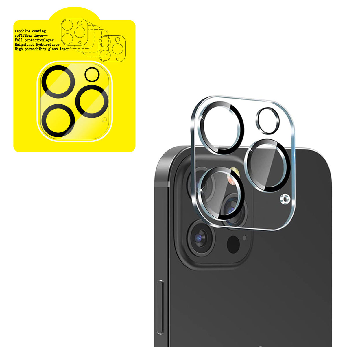 Reiko Clear Camera Protector forReiko Built-in Stash Stand, Shockproof, Sturdy, Compatible with MagSafe Protection  Stylish Cover,  Compatible with IPHONE 17 PRO MAX / IPHONE 18 PRO MAX | SKU: SCP15B-IPH17MAXCL