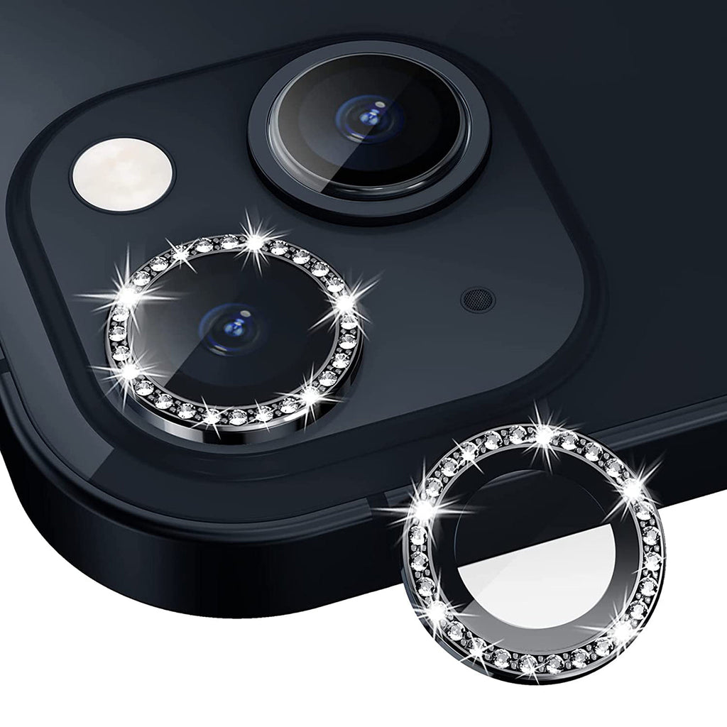 Diamond Camera Lens Protector, Diamond Tempered Glass Camera Cover Screen Protector for iPhone 17 PRO /17 MAX & IPHONE 18 PRO MAX In Black | SKU: SCP23B-IPH17PRO/17MAXBK