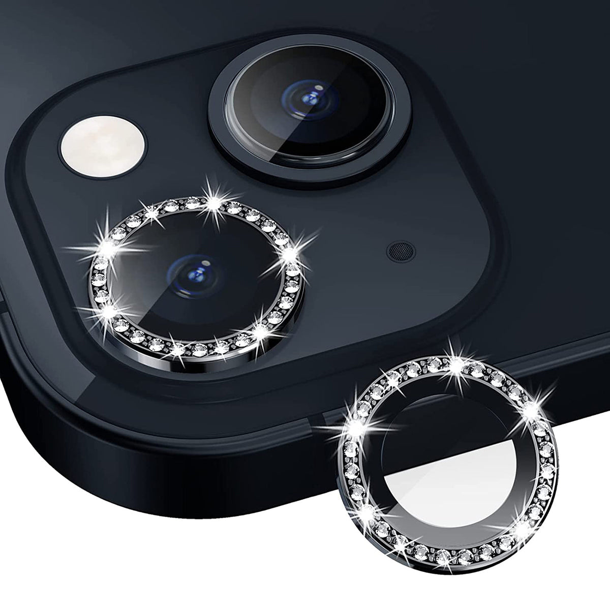 Diamond Camera Lens Protector, Diamond Tempered Glass Camera Cover Screen Protector for iPhone 17 PRO /17 MAX & IPHONE 18 PRO MAX In Black | SKU: SCP23B-IPH17PRO/17MAXBK