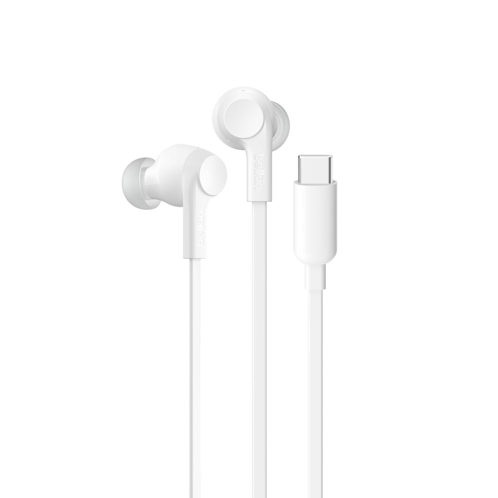 BELKIN - WIRED EARBUDS - USB-C - IN-EAR - ANC - WHITE