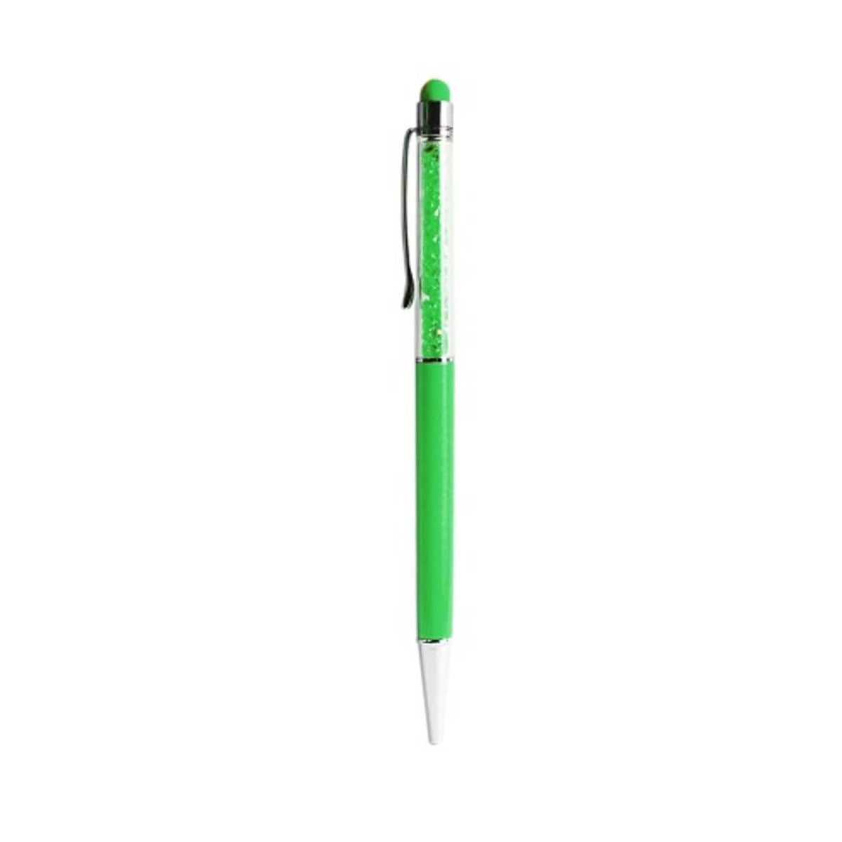 REIKO CRYSTAL STYLUS TOUCH SCREEN WITH INK PEN IN GREEN (STP05-GR)