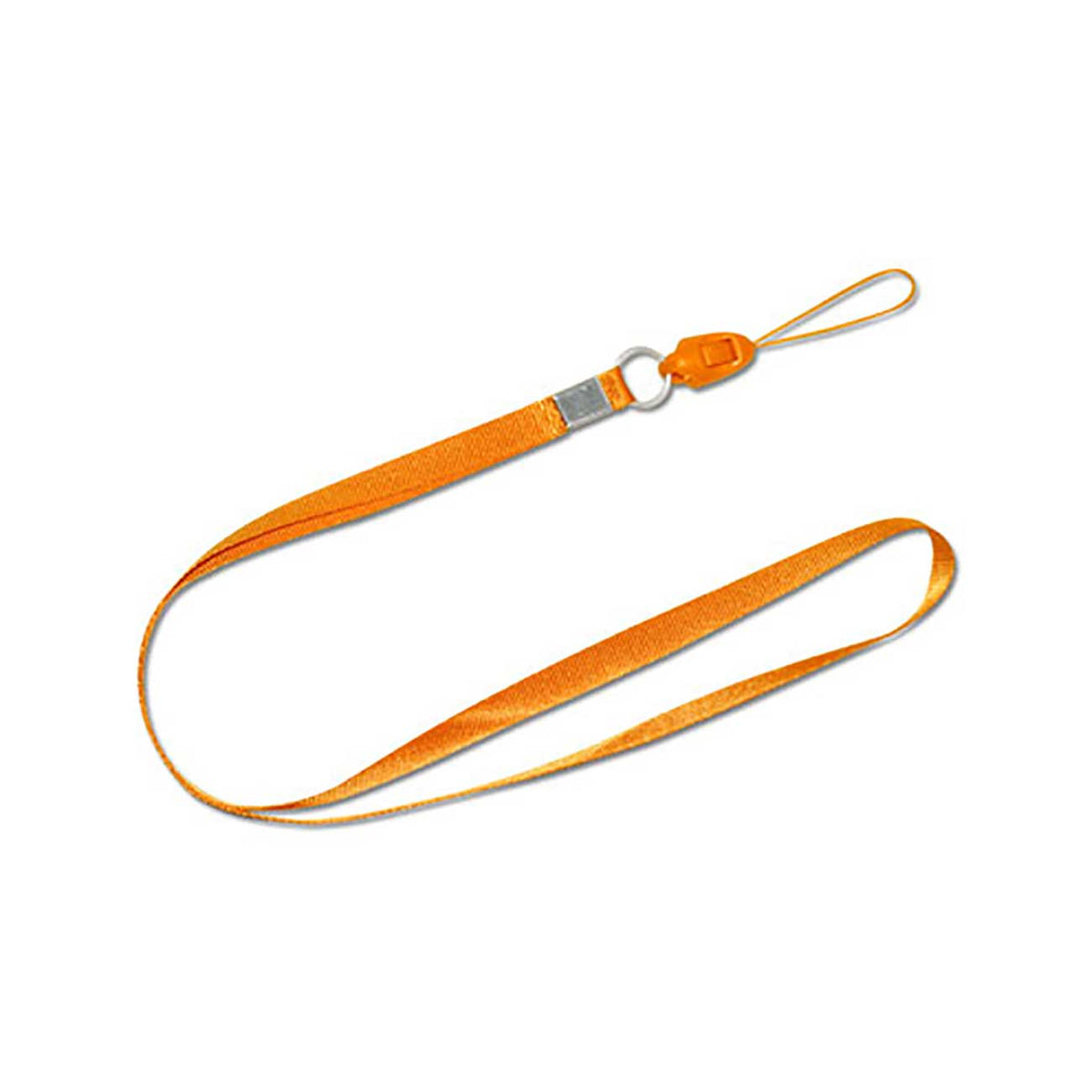 REIKO LONG LANYARD STRAP CLIP IN ORANGE
