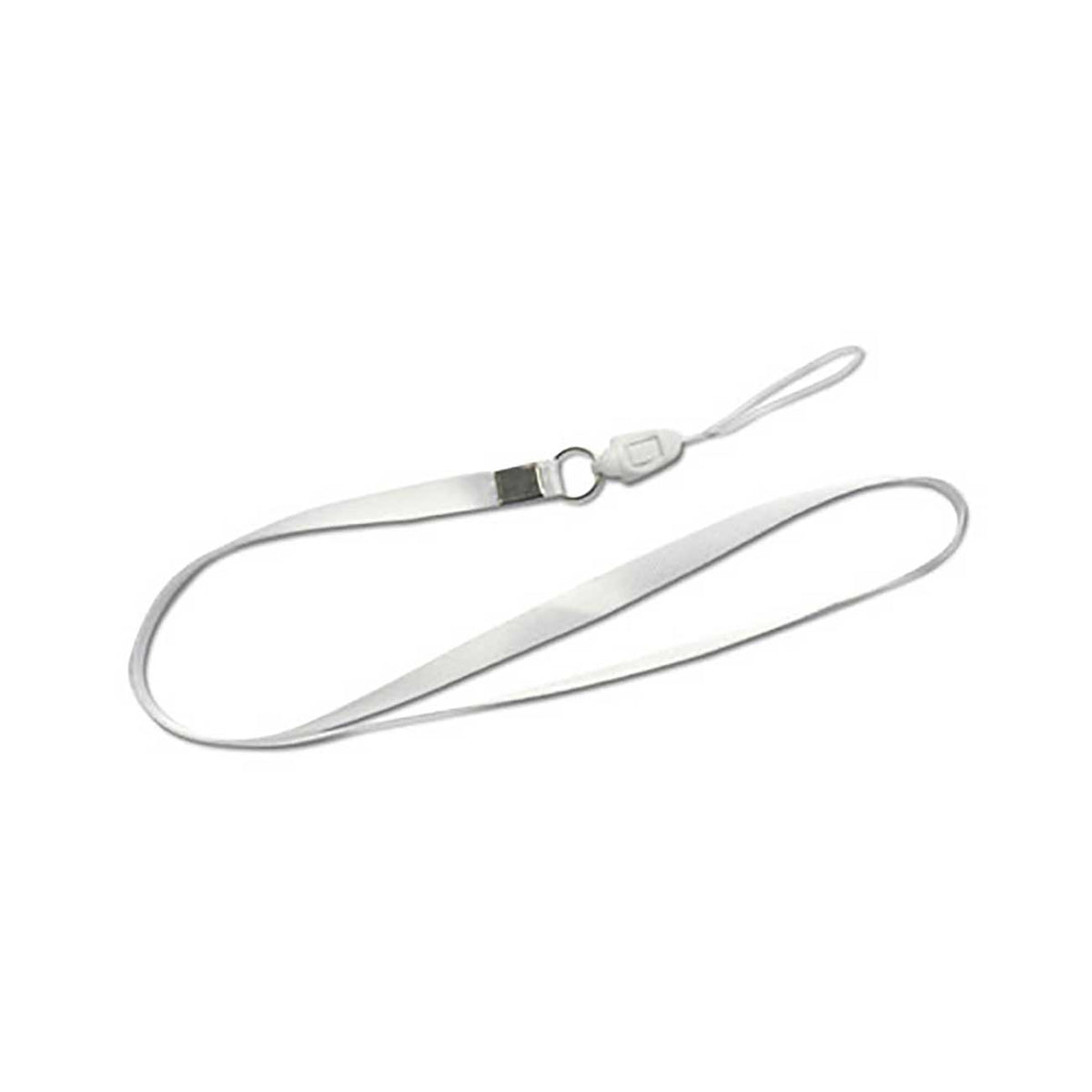 REIKO LONG LANYARD STRAP CLIP IN WHITE