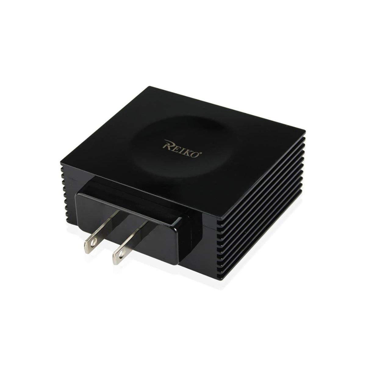 REIKO 4 AMP FOUR PORTS PORTABLE TRAVEL STATION CHARGER IN BLACK TC220-4A5VBK